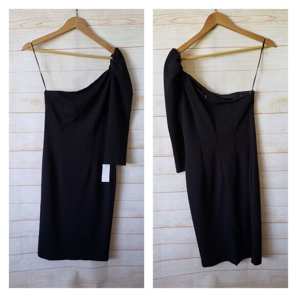 Trina Turk Tailored Fit One Shoulder Cocktail Sheath Dress Party Wedding Size 2 - Picture 3 of 11